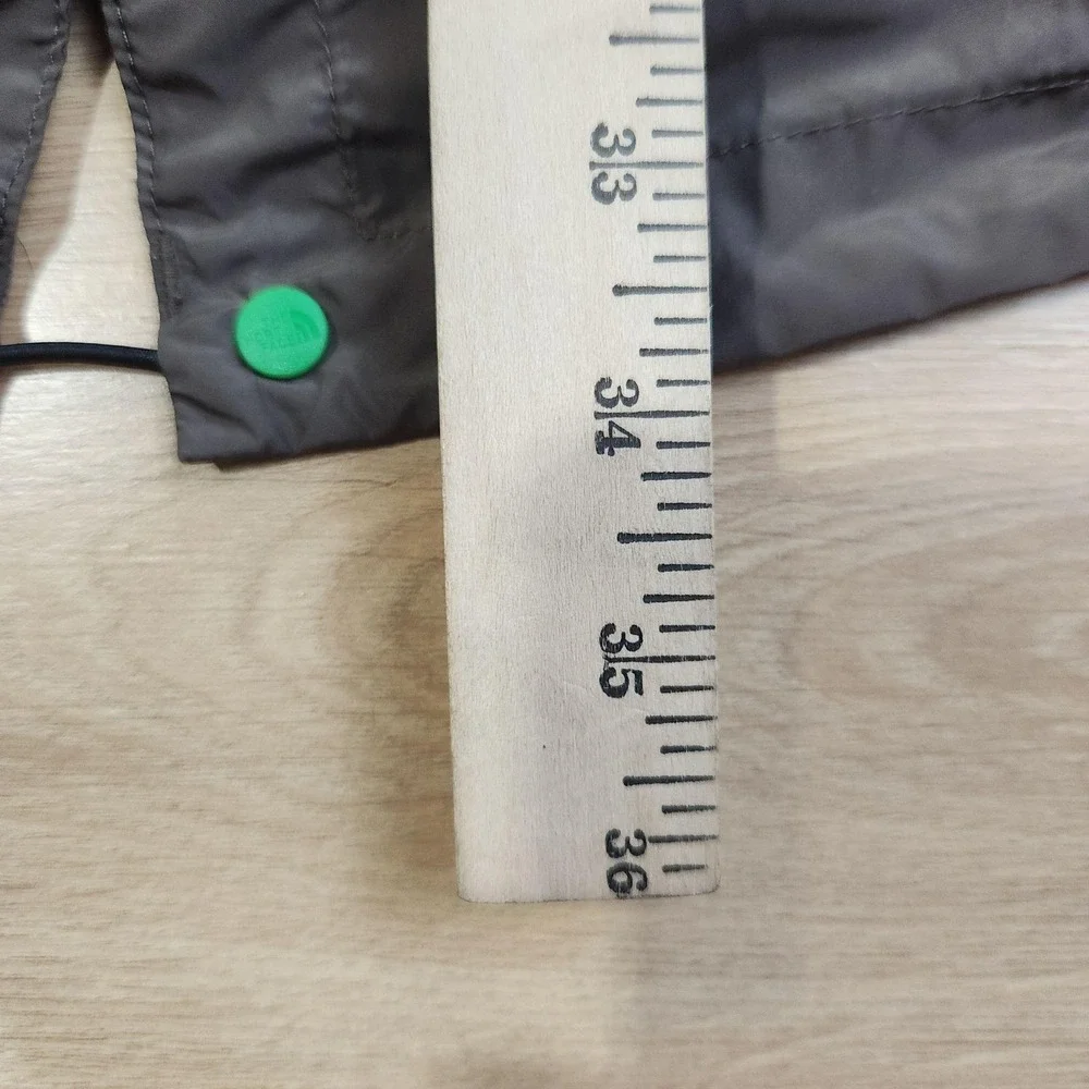 The North Face Rain Coat Womens Medium Brown Hooded Long Lightweight Parka Zip